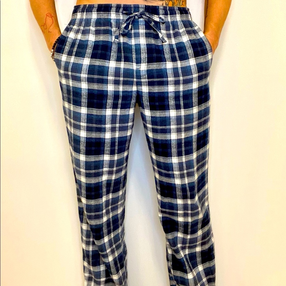 Plaid pajama bottoms!
